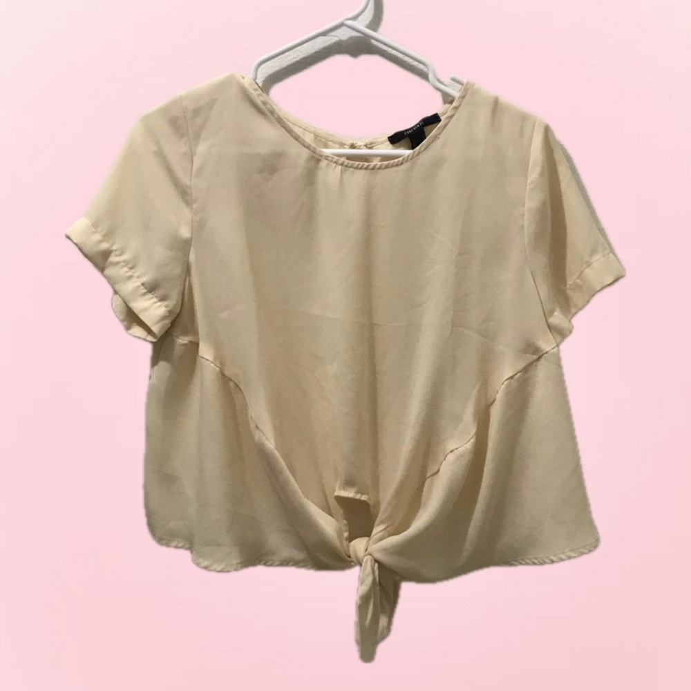 Pink Tie Crop Top.